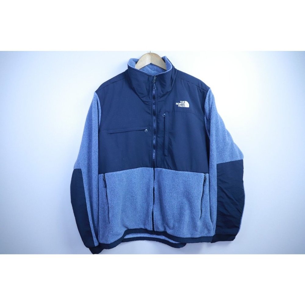 The North Face Jacket Men's XL Black & Gray Full Zip Fleece Long Sleeve Outdoor